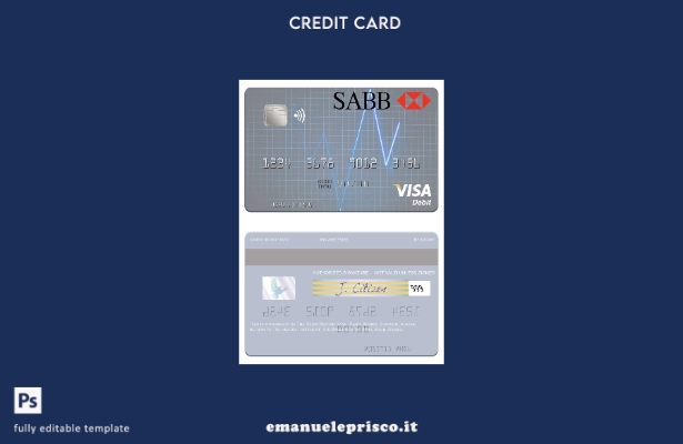stile verificato Arabia Saudita Il modello di carta di debito Visa della Saudi B